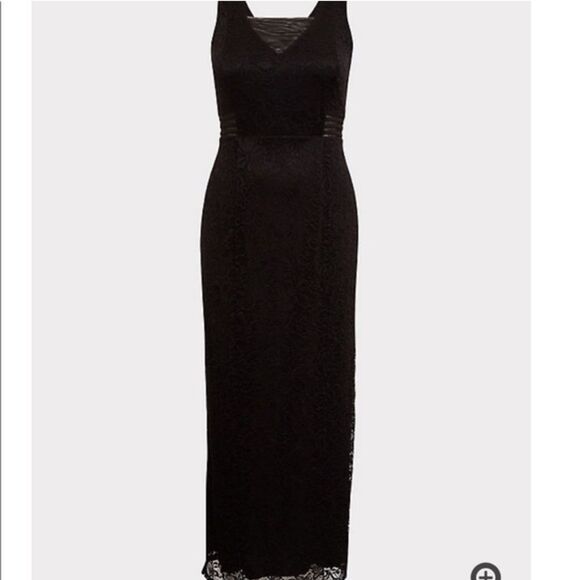 NWTs TORRID Black Lace Gown Sz 4X - Picture 1 of 11